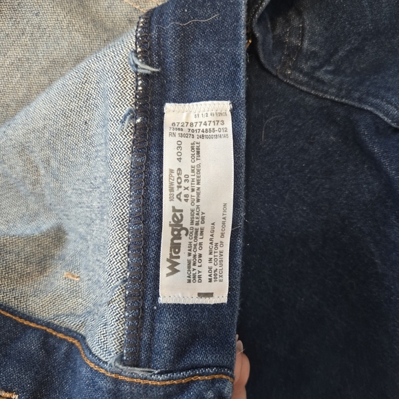 Wrangler Men's Deep Blue Cowboy Cut Jeans 48×30 - Picture 4 of 5